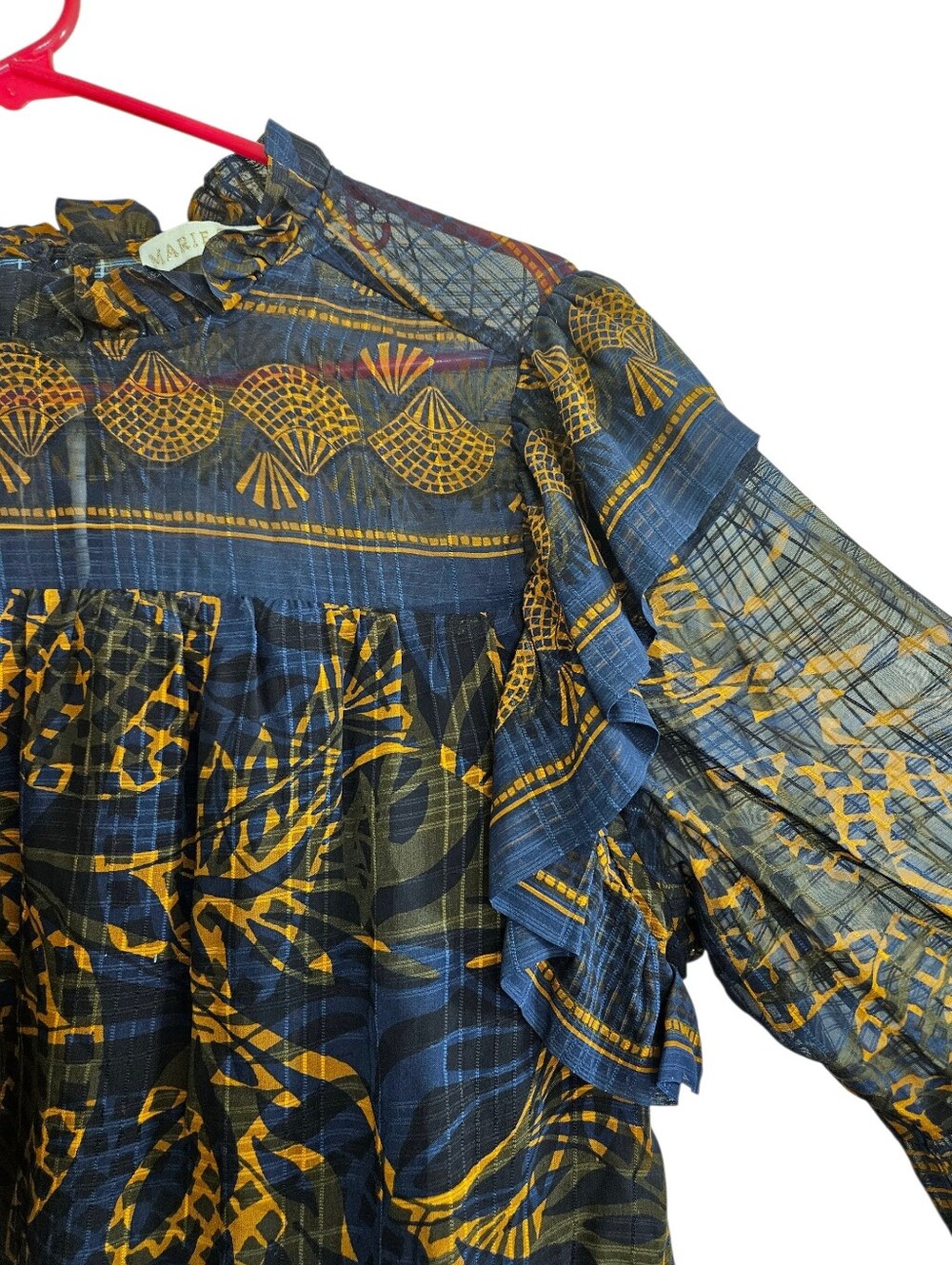Marie Oliver Daphne Blouse In Midnight Leaf - Picture 5 of 8